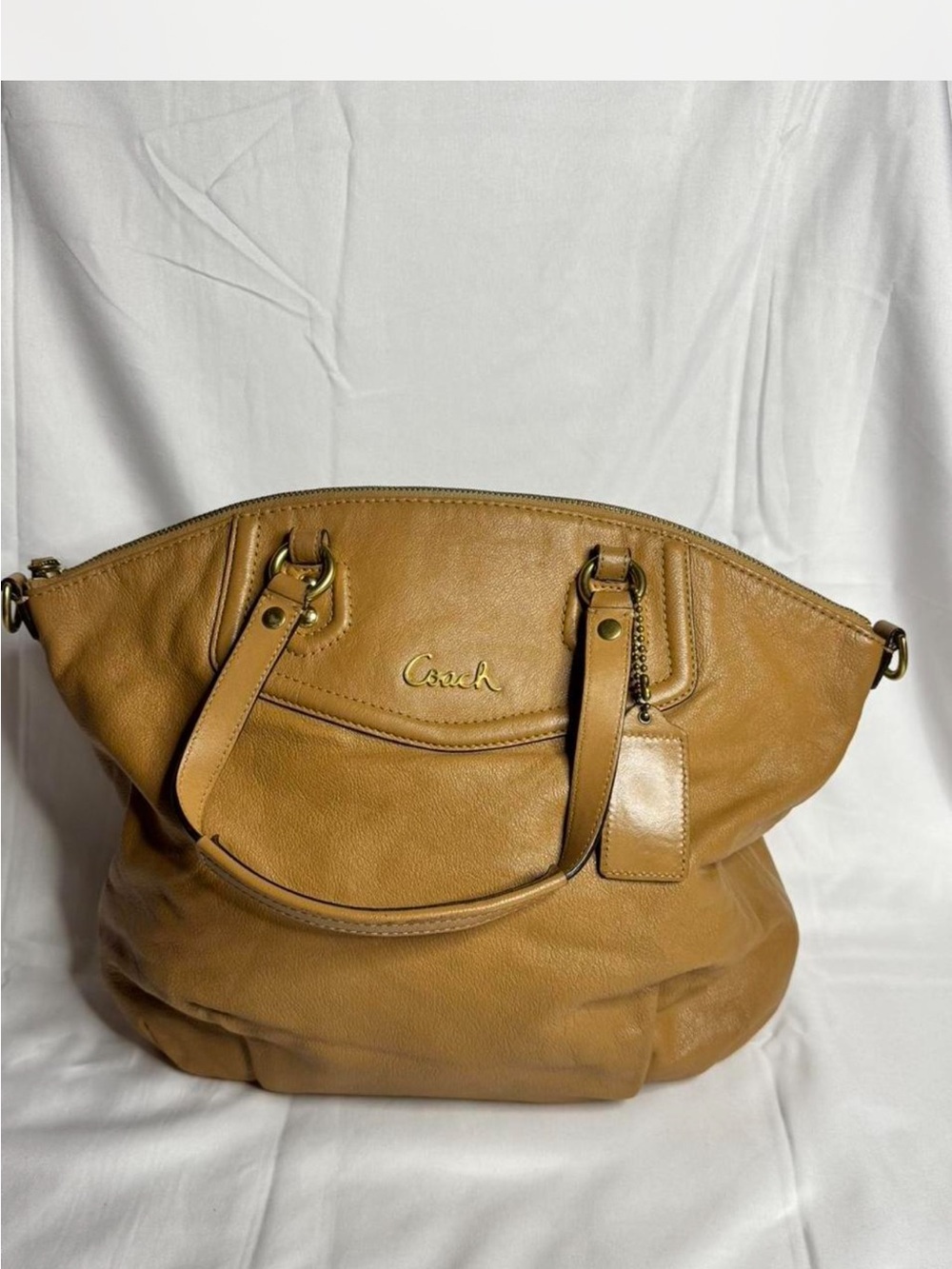 Coach Y2K satchel hobo Bag with Gold Trim and satin lining